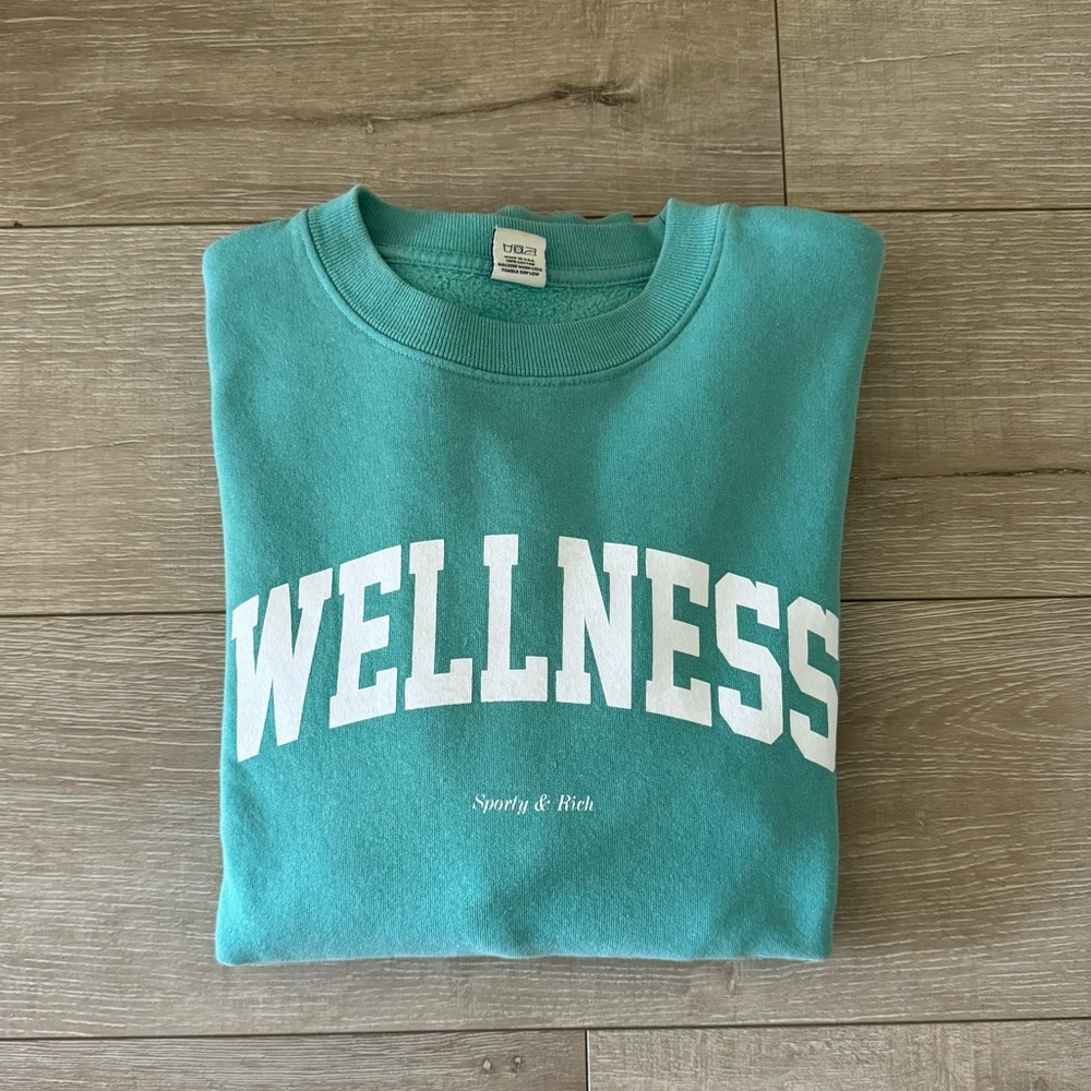 Sporty & Rich Wellness Sweatshirt in Size S - Oversized, EUC.